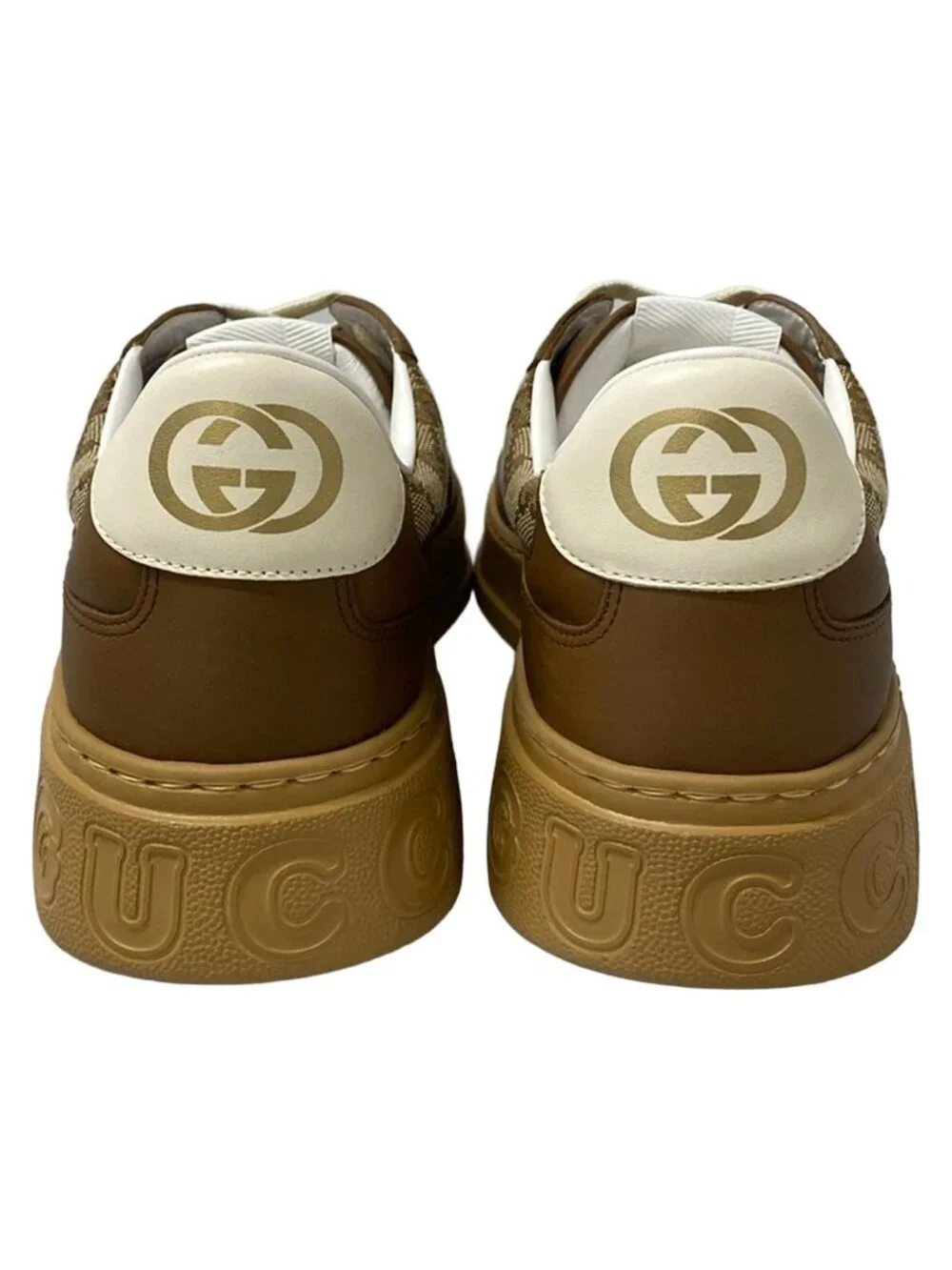 Gucci Sneakers 10.5 GG Pattern Brown Dark Leather
